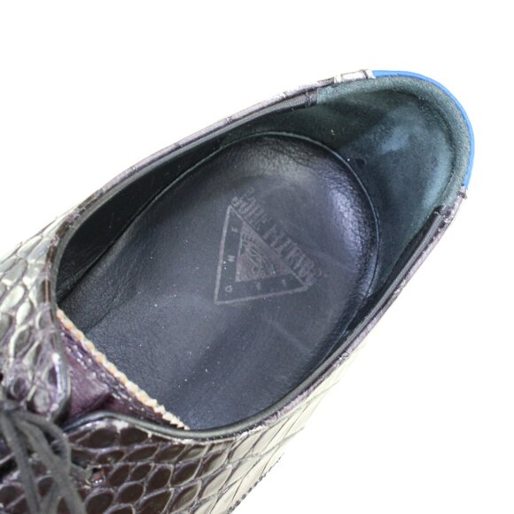 John Fleuvog Crocodile Reptile Style Pattern Men Leather Dress Shoes (10 US) - Picture 8 of 9